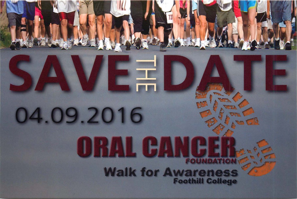 Save the date oral cancer walk 4-9-2016