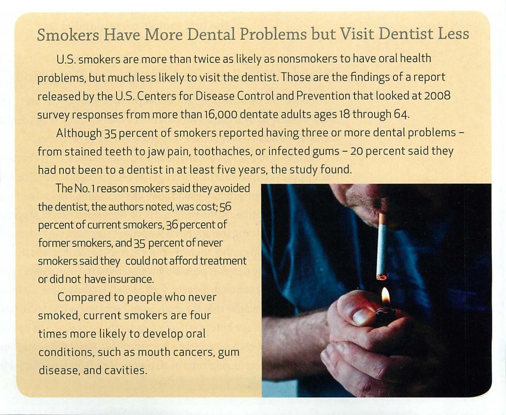 Smokers Have More Dental Problems