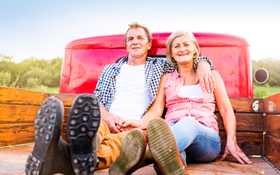 Couple who received their full mouth dental implants from a Cupertino oral surgeon.