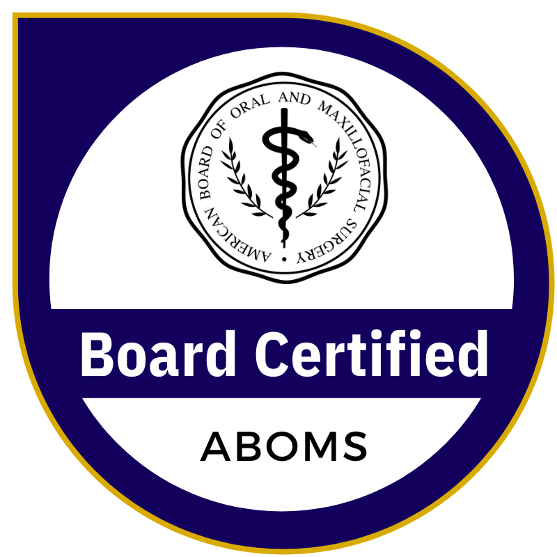 board certified oral and maxillofacial surgeon Logo
